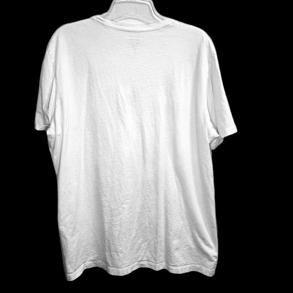2 Pack Banana Republic XL White Premium Wash Crew Neck Short Sleeve Tee‎